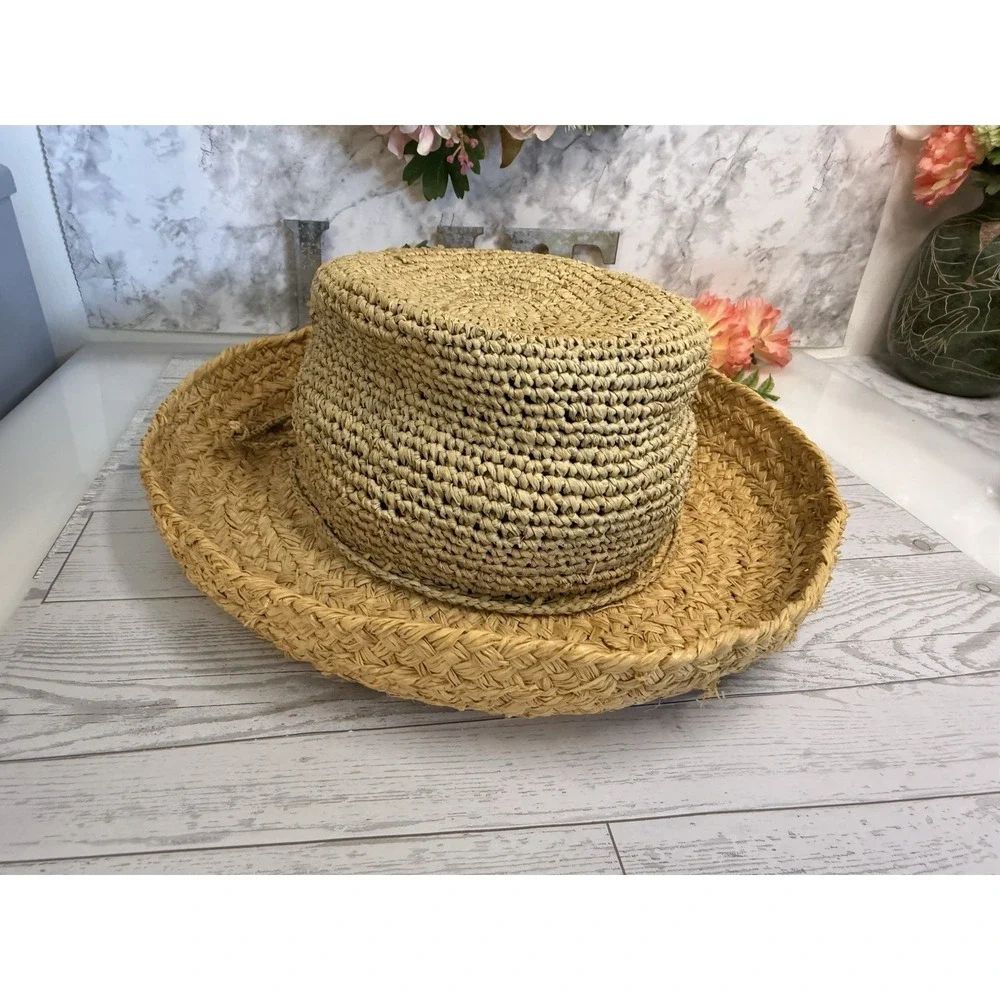 Orvis Straw Hat Womens Fedora Bucket Brim Fishing Beach Hiking Sun Protection 7